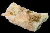 Peach Stilbite Crystals on Chalcedony - India #135822-2